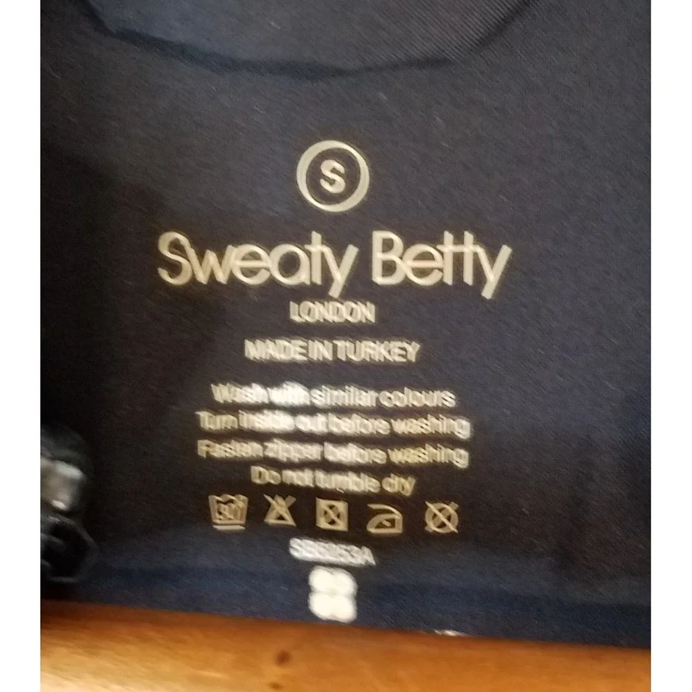 Sweaty Betty Fast Track Athletic Wear Thermal Running Jacket Size Sm Navy Blue‎